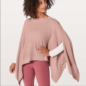 Lululemon Forward Flow Cape Pink Poncho Scarf